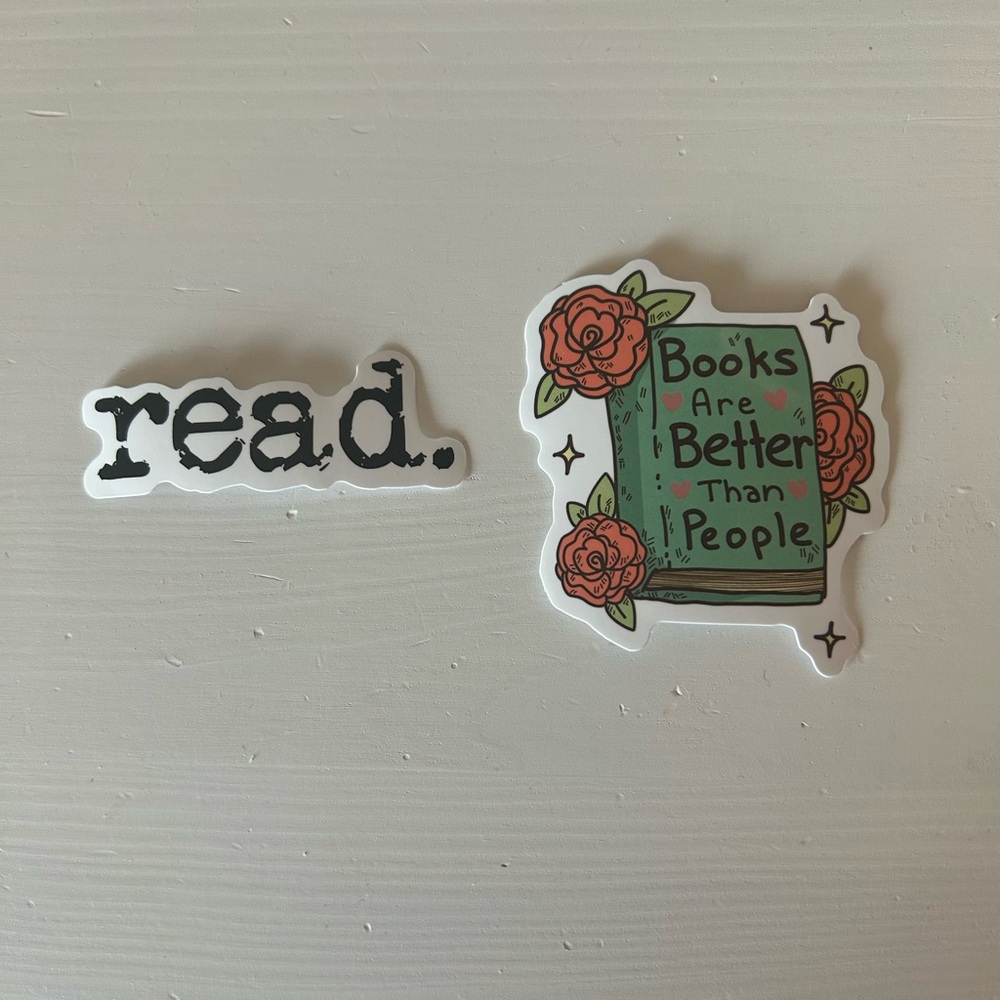 Free with any purchase! Books Are Better Than People Sticker Set